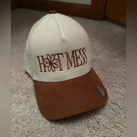 Shop Staykation Brown courduroy Hot Mess Hat - Krista Horton - Picture 1 of 4